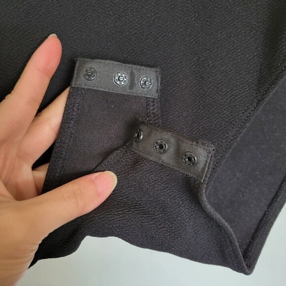 Shein Black Bae Notched Neck Solid Plunge V Neck Sleeveless Bodysuit Size Small - Picture 8 of 12